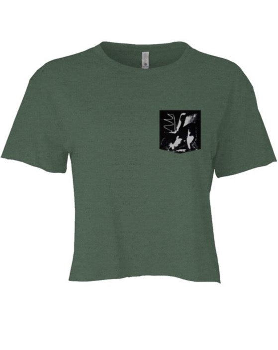 Swan Pocket Crop Tee Pine