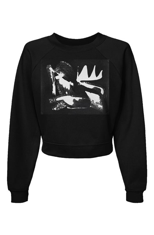 7505 Black Swan Womens Crop Sweatshirt 